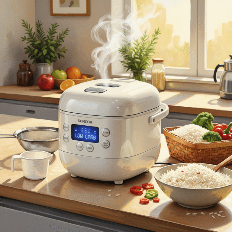 Odkrywamy kompaktowy ryżowar Sencor SRM 0670WH – mały sprzymierzeniec w kuchni low carb