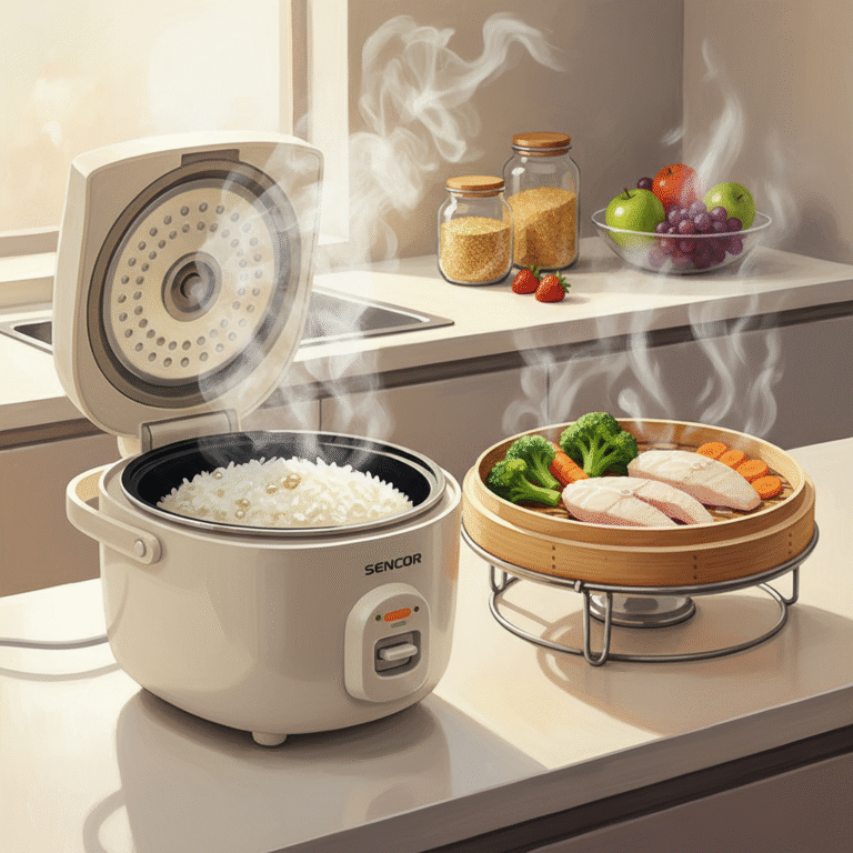 Ryżowar Sencor SRM 0670WH – sprytny pomocnik w kuchni do ryżu, kasz i więcej