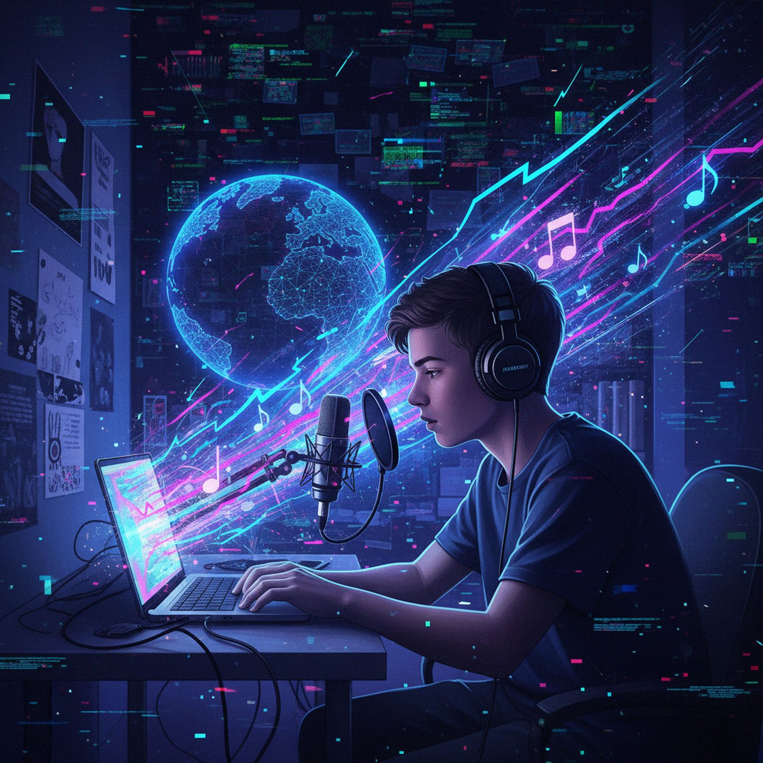 AI Generated Image - Muzyka PluggnB - Trendy i Nowości