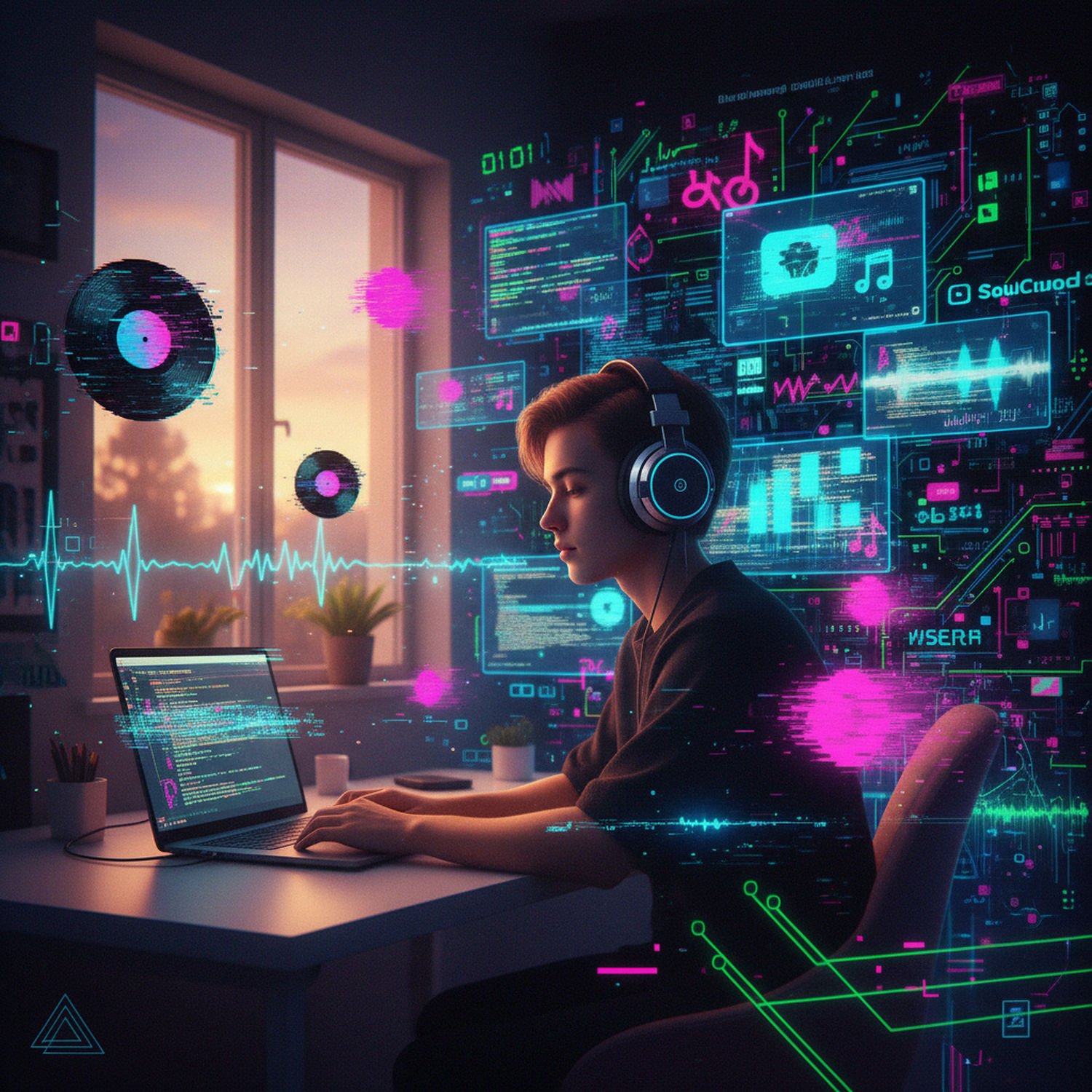 AI Generated Image - Muzyka PluggnB - Trendy i Nowości